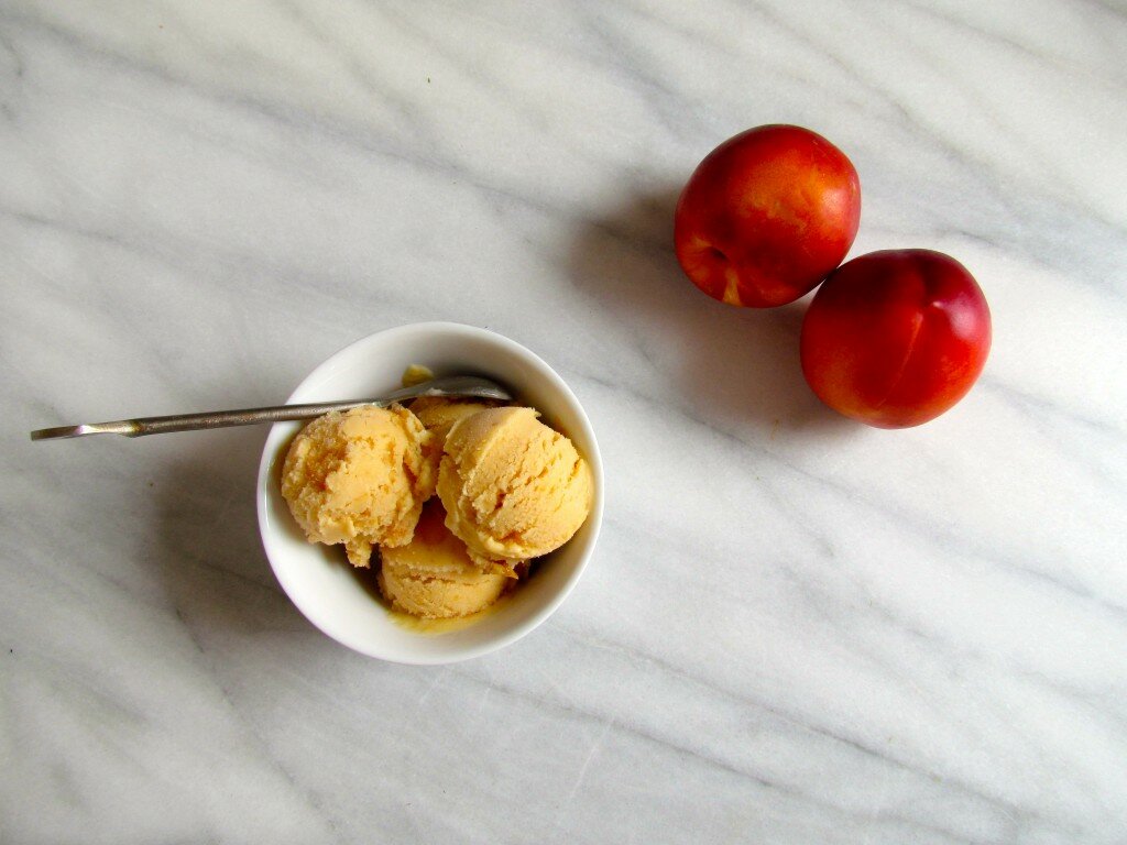 Nectarine Frozen Yogurt - Meatballs & MIlkshakes